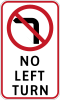 No left turn (plate type)