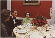 First Lady Betty Ford and former White House Chief of Staff Alexander Haig during a dinner in the Red Room, 23 October 1974.