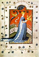 Mary of Guelders (the wife of Reinoud IV) depicted as the Virgin Mary, Dutch, 1415