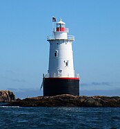 The Sakonnet Light Station was built in 1885 and renovated in 2012. It sits on a rock in the Sakonnet River off of Sakonnet Point[9]