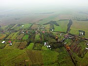 Aerial view of Sărătura village