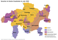 Tatsächliche Verbreitung der Landessprachen in Graubünden 2000
