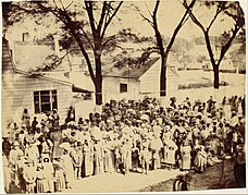 Enslaved people on South Carolina Plantation, 1862.