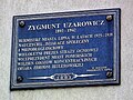 Memorial plaque to pre-war mayor Zygmunt Uzarowicz