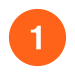 Rundes Liniensymbol mit dem weißen Zahl 1 in orange gefülltem Kreis vor neutralem Hintergrund.