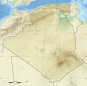 Map showing the location of Tlemcen National Park