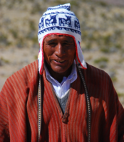Indigenous man from Bolivia.