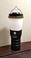 High-end LED lantern, powered by lithium-ion batteries, with modern features like a USB-C charging port and variable color temperature (2020)