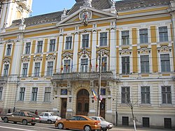 The Cluj County Prefecture building of the interwar period, currently the Cluj-Napoca city hall.