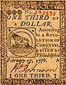 ⅓ Continental Dollar