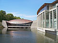Image 47A wing of Crystal Bridges spans its namesake spring, April 2012 (from Culture of Arkansas)