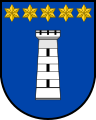 Arms of Dolní Přím municipality, Hradec Králové District, the Czech Republic.