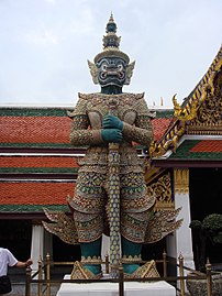 Dvarapala Yaksha (Thai: ยักษ์) of the Grand Palace, Bangkok, Thailand