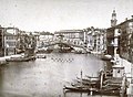 Carlo Ponti, ca. 1870, Grand Canal: Palace Tiepolo Palais Tiepolo, Pont de Rialto. Venise. Albumen silver print with tissue and applied color (Megalethoscope slide)
