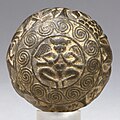 Stone Sphere with Scenes of Rites at the Shrine of a Yaksha (male nature spirit) (Maurya period, 3rd century BCE)