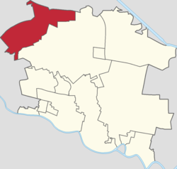 Location of Jinzhong Subdistrict within Dongli District