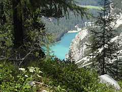 Pragser Wildsee from the climb for Seekofel