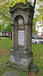 The monument in honor of Ludwig Susen in the old cemetery of St. Mary's church Duisburg