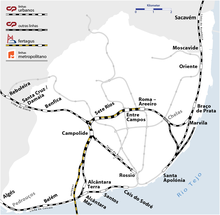 Lisbon rail network map