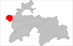 Location of Panjakent District in Tajikistan