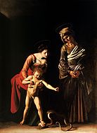 Madonna, Child and Serpent by Caravaggio, c. 1605–1606