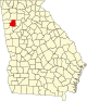 State map highlighting Paulding County