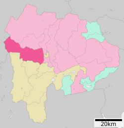 Location of Minami-Alps in Yamanashi Prefecture