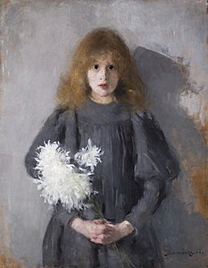 Girl with Chrysanthemums, Olga Boznańska, 1894