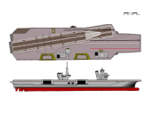 Orthographic view of the ship