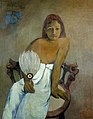 Frau mit Fächer von Paul Gauguin, 1902