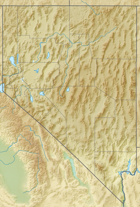 Map showing the location of Valley of Fire State Park