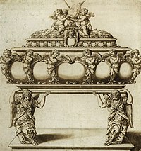 A silver coffin with the remains of Saint Stanislaus at Wawel Cathedral