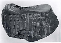 Statue fragment bearing incised cuneiform inscription of Amar-Sin, ca. 2046–2038 B.C. Neo-Sumerian