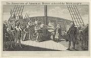 The Shooting of Admiral Byng, by unknown artist.
