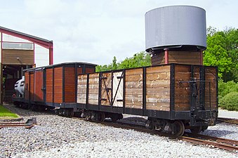 American railway wagons preserved on the Froissy Dompierre Light Railway.
