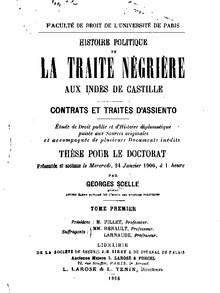 Titelseite der Dissertationsschrift von Georges Scelle