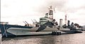 Leichter Kreuzer Belfast der britischen Royal Navy (heute als Museumsschiff auf der Themse in London)