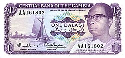 1-Dalasi-Banknote von 1987