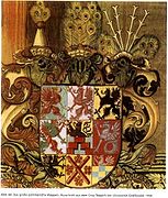 Herzogswappen mit Grafschaft Gützkow im Croy-Teppich von 1454