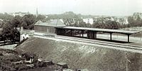 Sierichstraße, Hamburg: Station in Dammlage, Foto aus dem Eröffnungsjahr 1912