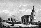 Nach der Völkerschlacht neu errichtete Kirche (um 1850)