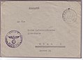 Dienst-/Feldpostbrief der Verwaltungsdienste beim KZ Dachau