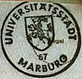 Stempelsiegel: Abdruck des Dienstsiegels Nr. 57 der Stadt Marburg