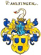 Wappen derer von Ahelfingen nach Siebmachers Wappenbuch, 1605