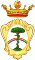 Pofi Das Gemeindewappen zeigt einen Baum in natürlichen Farben um den sich eine Schlange windet. Im Hintergrund ein Regenbogen. Möglicherweise entwickelte es sich aus dem Wappen der Ortsherren Colonna, das allerdings eine Säule zeigt.[2]
