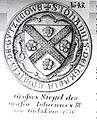 Siegel S' Johannis dei gratia Comitis de Gutzecowe von 1336 (nach älterer Forschung seinem Bruder Johann III. zugeschrieben)
