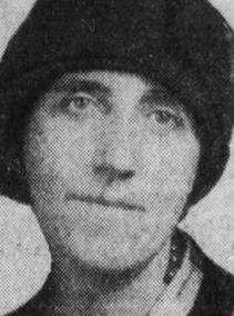 A white woman wearing a beret, from a 1932 newspaper.