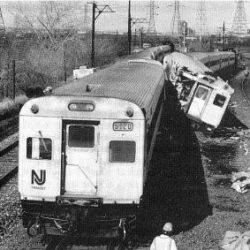 NTSB photo of Secaucus Train Collision