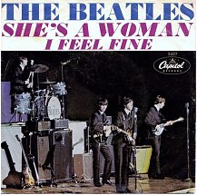 B-side label of the "She's a Woman" single