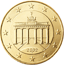 Brandenburg Gate on back of German 10-cent coin